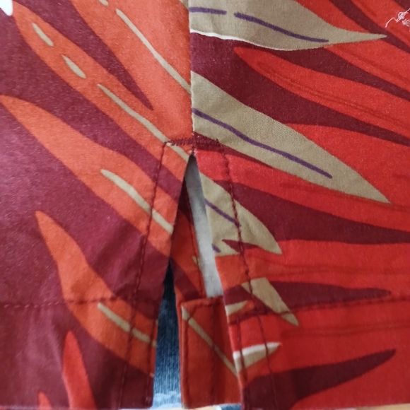 3GAP Women's Vintage Red Tropical Print Skirt  Size 8 - Picture 9 of 10
